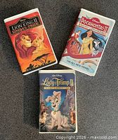 Front covers of all three Disney VHS tapes