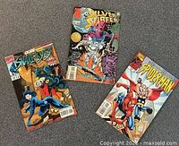 Group image of the three comic books