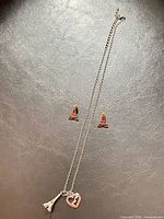 Full view of necklace and earrings