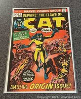 Front cover of The Cat #1 comic in bag showing artwork and 20¢ price
