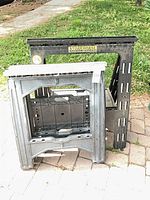 Stacked plastic sawhorses showing StoreHorse unit with label and two generic units