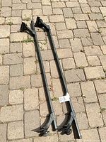 Full view of both crossbars with feet attached