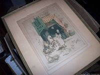 Framed print in mat and frame