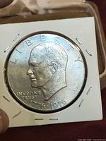 Obverse of Eisenhower dollar in 2x2 flip