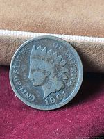 Obverse of 1901 Indian Head cent, date visible