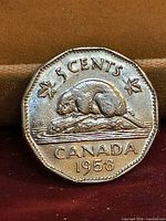 Reverse with beaver and date 1958