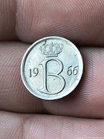 Obverse showing crowned B and date 1966