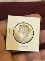 Obverse of 1971 Kennedy half dollar in 2x2 holder
