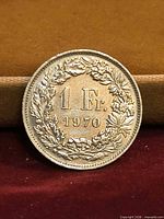 Obverse showing denomination, date, wreath