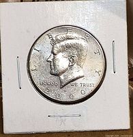 Obverse of 2000 Kennedy half dollar in 2x2 flip