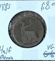 Coin in 2x2 flip with handwritten details