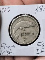 Reverse side showing salmon and denomination 2s