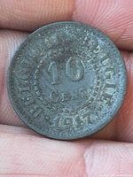 Obverse showing text “BELGIQUE BELGIE”, “10 CENT”, and date 1917