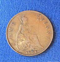 Reverse side showing Britannia, date 1936