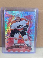 Front of holographic Parkhurst Prominent Prospects Nolan Patrick card in sleeve