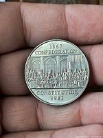 Reverse showing 1867 Confederation Constitution 1982 design