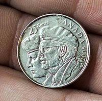 Reverse side showing veteran profiles and inscriptions