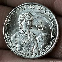Reverse showing Dr. Sally Ride design and inscriptions