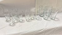 Group shot of all 12 glasses showing quantity and variety