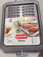 Front view showing Goodcook Everyday packaging on broiler pan