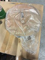 Top view of bowl wrapped in plastic