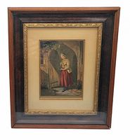 Front view of framed George Baxter print