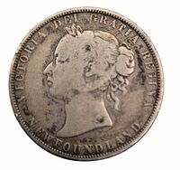 Obverse showing Queen Victoria bust and legend