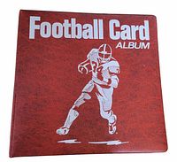 Front cover of red Football Card Album binder