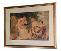 Front view of framed print showing artwork, mat, and frame