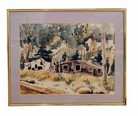 Full view of framed lithograph