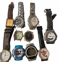 Group shot showing all 10 watches laid out