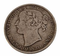 Obverse view showing Queen Victoria portrait and legends
