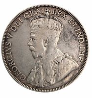 Obverse showing King George V portrait and legend