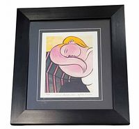 Framed print front view showing artwork, mat, and frame