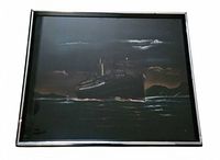 Full view of framed painting