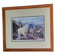 Full view of framed print showing artwork, mat, and frame