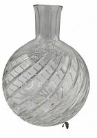 Full view of spherical swirl Baccarat crystal vase