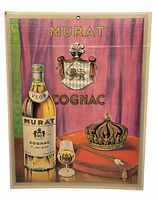 Front view of the Murat Cognac cardboard poster