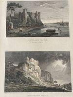 Full view of framed sheet with two engravings