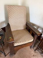 Armchair with cushions in place