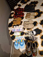 All eight pairs laid out on table