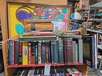 Overall view of shelf showing wide range of books