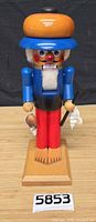 Front view of Steinbach fisherman nutcracker showing full details and condition