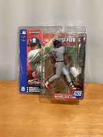 Front view of sealed 2002 McFarlane Albert Pujols rookie action figure blister pack