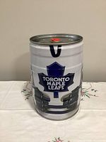 Toronto Maple Leafs jersey mini-keg front view