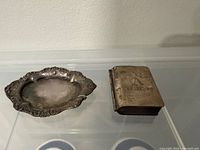 Tray and trinket box side by side, showing overall design and scale