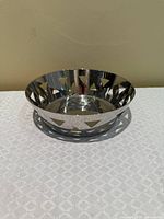 Overall view of Alessi lattice fruit bowl