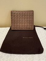 Wallet on dust bag front view