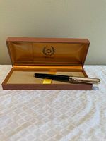 Fountain pen in open Diplomat presentation box