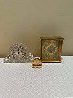 All three clocks front view